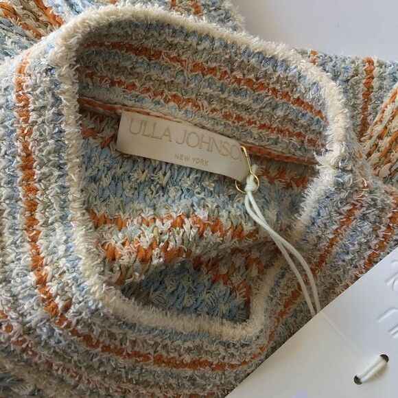 Ulla Johnson Arquette Fringed Striped Cotton-Blend Pullover Sweater in Bergamot - Picture 13 of 16